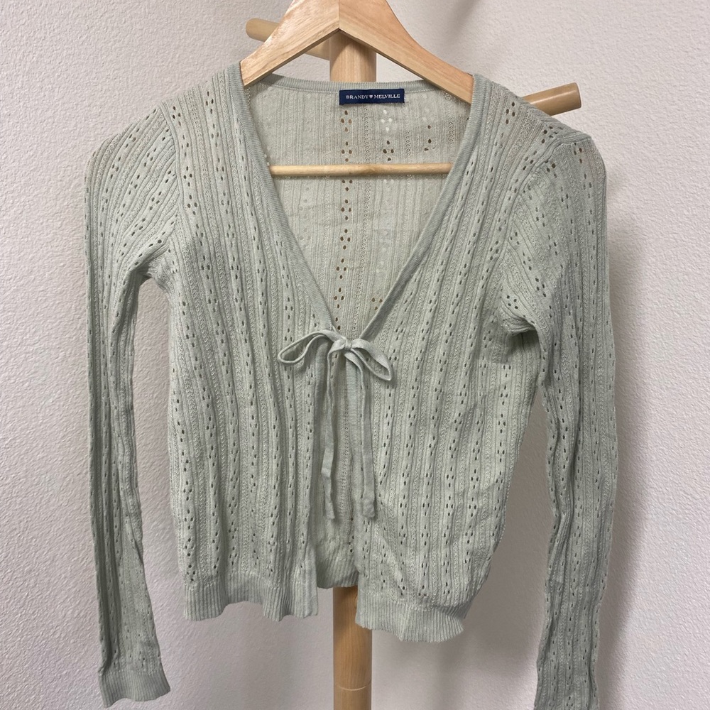Brandy Melville Sage Knit Cardigan